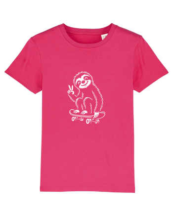 Leneș pe skateboard – ilustrație alb-negru cool Raspberry