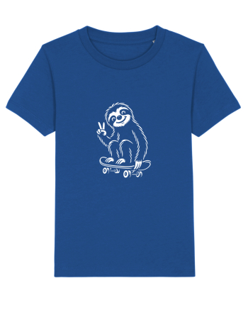 Leneș pe skateboard – ilustrație alb-negru cool Majorelle Blue