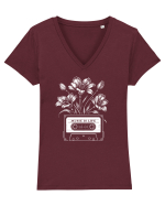 Muzica înflorește Tricou mânecă scurtă guler V Damă Evoker