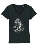 Cool Fără Efort Tricou mânecă scurtă guler V Damă Evoker