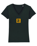 Run Like Hell Tricou mânecă scurtă guler V Damă Evoker