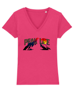 Peak life Tricou mânecă scurtă guler V Damă Evoker