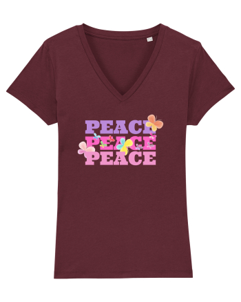 Peace  Burgundy