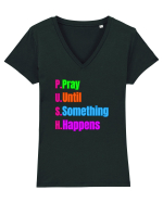 Push Tricou mânecă scurtă guler V Damă Evoker