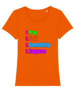 Push Tricou mânecă scurtă guler larg fitted Damă Expresser