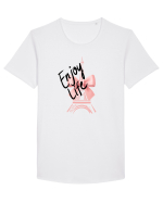 Enjoy life Tricou mânecă scurtă guler larg Bărbat Skater