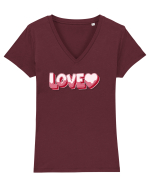 Love Tricou mânecă scurtă guler V Damă Evoker