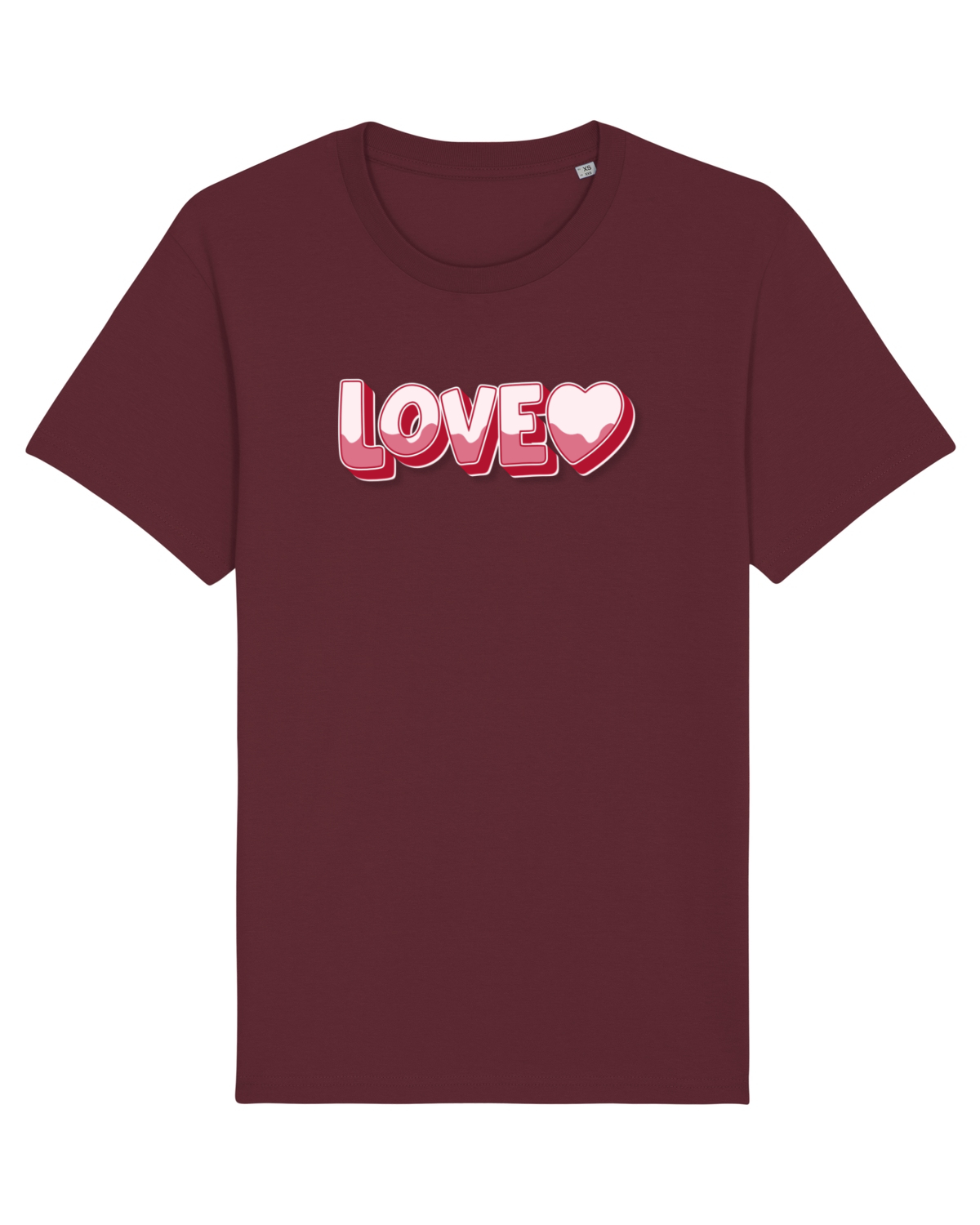 Tricou mânecă scurtă Unisex Rocker Burgundy