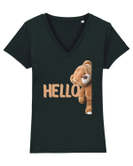 Hello Tricou mânecă scurtă guler V Damă Evoker