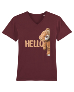 Hello Tricou mânecă scurtă guler V Bărbat Presenter