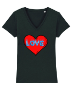 Love Tricou mânecă scurtă guler V Damă Evoker