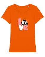 Love Tricou mânecă scurtă guler larg fitted Damă Expresser