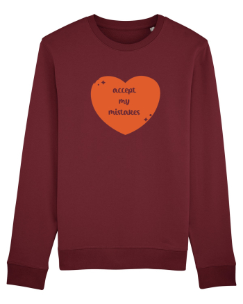 Accept my mistakes Burgundy