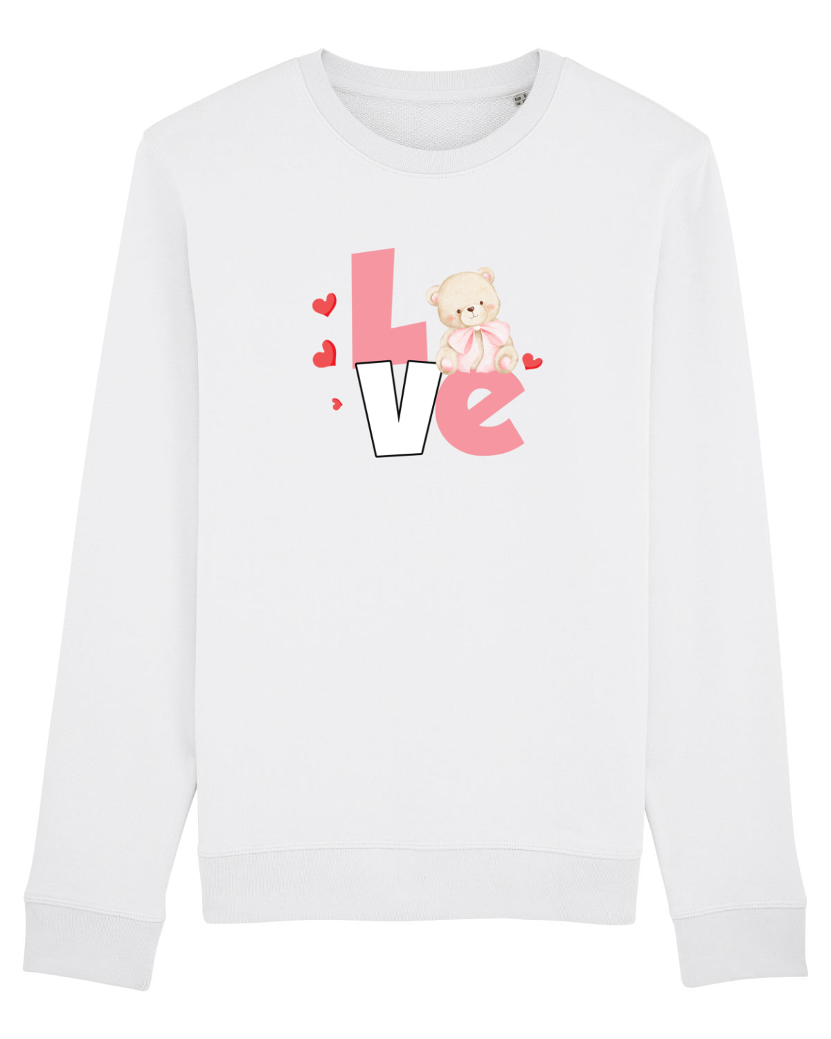 Bluză mânecă lungă Unisex Rise White