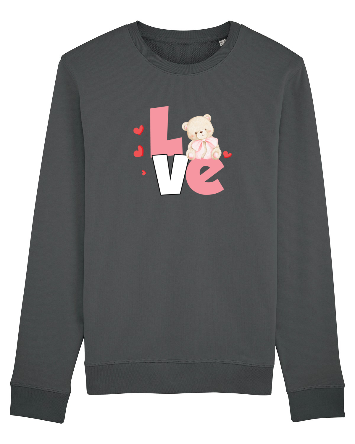 Bluză mânecă lungă Unisex Rise Anthracite