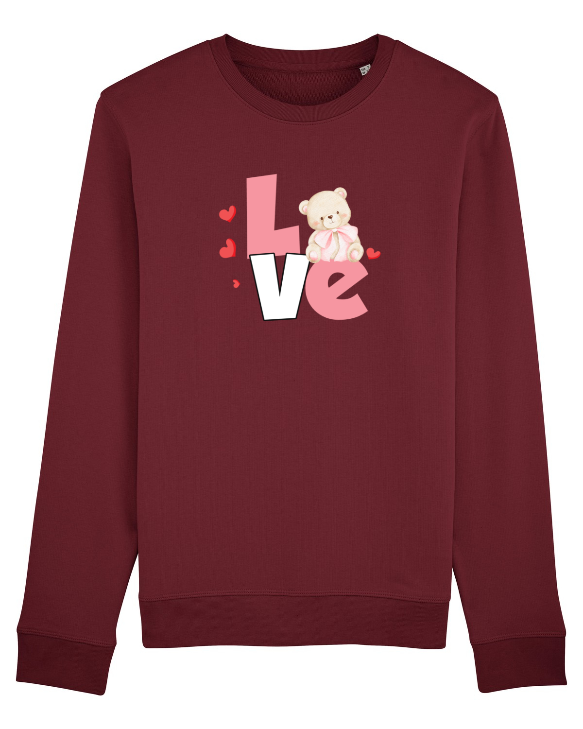 Bluză mânecă lungă Unisex Rise Burgundy