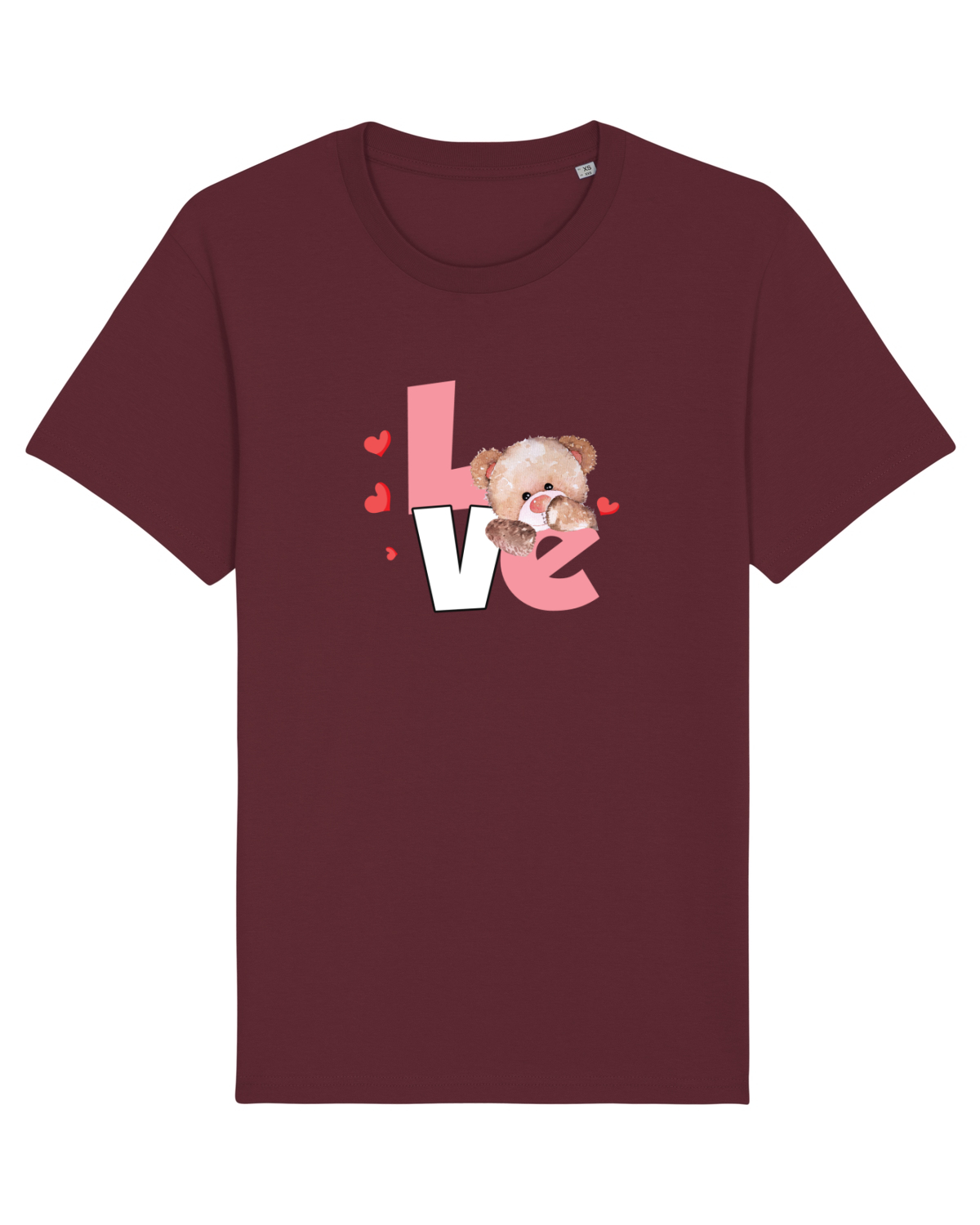 Tricou mânecă scurtă Unisex Rocker Burgundy