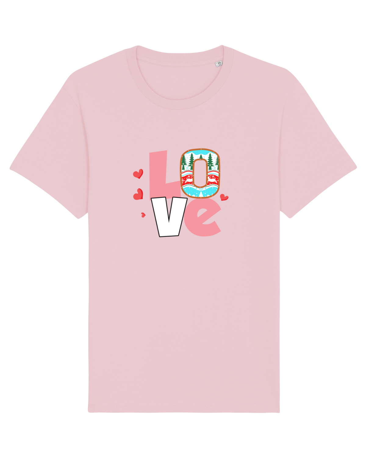 Tricou mânecă scurtă Unisex Rocker Cotton Pink