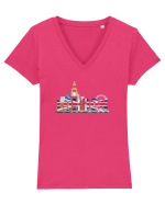 London  Tricou mânecă scurtă guler V Damă Evoker