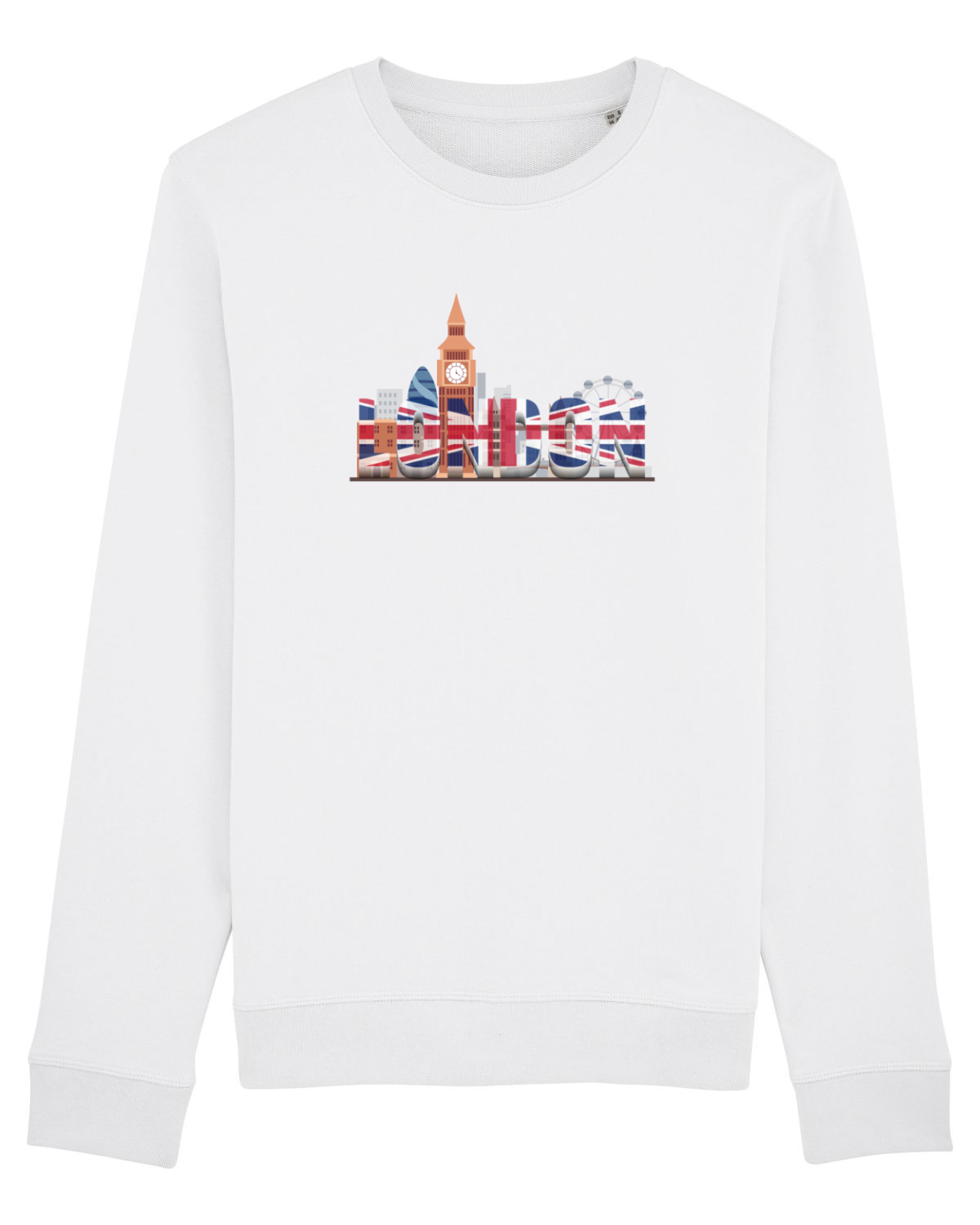 Bluză mânecă lungă Unisex Rise White