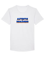 Autentic Romanesc  Tricou mânecă scurtă guler larg Bărbat Skater
