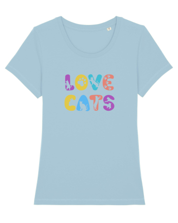 Love cats Sky Blue