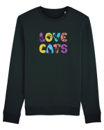 Love cats Bluză mânecă lungă Unisex Rise