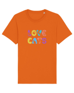 Love cats Tricou mânecă scurtă Unisex Rocker
