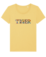 Tiger Tricou mânecă scurtă guler larg fitted Damă Expresser