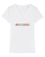 Adorable  Tricou mânecă scurtă guler V Damă Evoker