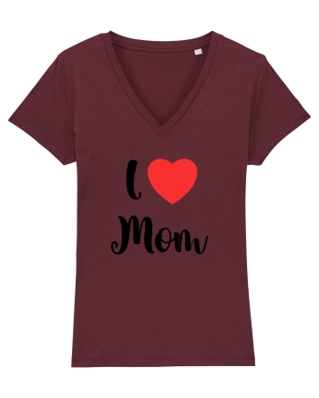 I love mom Burgundy