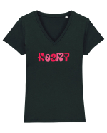 Heart  Tricou mânecă scurtă guler V Damă Evoker