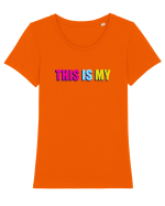 This is my Tricou mânecă scurtă guler larg fitted Damă Expresser