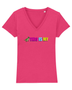 This is my Tricou mânecă scurtă guler V Damă Evoker