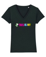 This is my Tricou mânecă scurtă guler V Damă Evoker