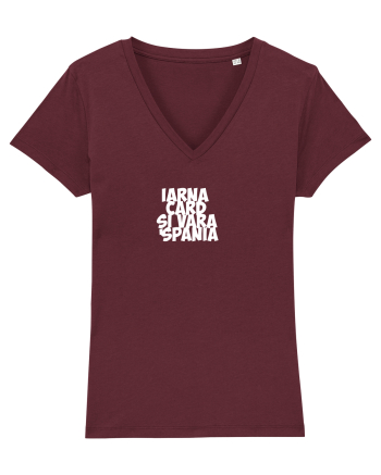 Iarna card si vara Spania (alb) Burgundy