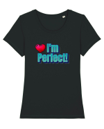 I'm perfect  Tricou mânecă scurtă guler larg fitted Damă Expresser