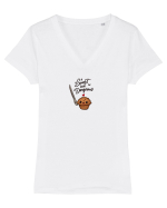 SWEET BUT DANGEROUS - DULCE DAR PERICULOS / PERICULOASA - CUPCAKE Tricou mânecă scurtă guler V Damă Evoker