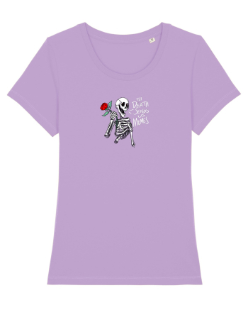 UNTIL DEATH SENDS US MEMES - schelet cu trandafir Lavender Dawn