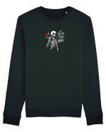 UNTIL DEATH SENDS US MEMES - schelet cu trandafir Bluză mânecă lungă Unisex Rise