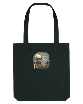 UNTIL DEATH SENDS US MEMES - schelet cu trandafir 2 Black