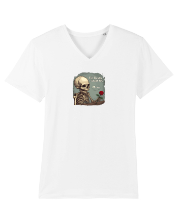 UNTIL DEATH SENDS US MEMES - schelet cu trandafir 2 White