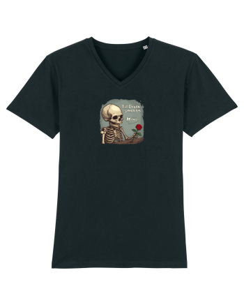 UNTIL DEATH SENDS US MEMES - schelet cu trandafir 2 Black