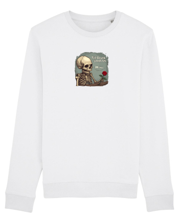 UNTIL DEATH SENDS US MEMES - schelet cu trandafir 2 White