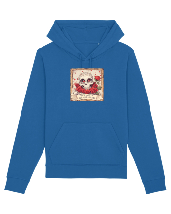 UNTIL DEATH SENDS US MEMES - schelet cu trandafiri 3 Royal Blue