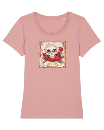 UNTIL DEATH SENDS US MEMES - schelet cu trandafiri 3 Canyon Pink