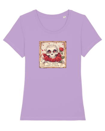 UNTIL DEATH SENDS US MEMES - schelet cu trandafiri 3 Lavender Dawn
