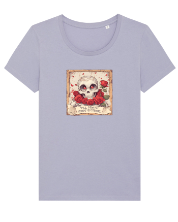 UNTIL DEATH SENDS US MEMES - schelet cu trandafiri 3 Lavender