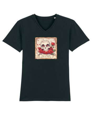 UNTIL DEATH SENDS US MEMES - schelet cu trandafiri 3 Black