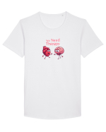 WE NEED THERAPY - AVEM NEVOIE DE TERAPIE - inima certata cu creierul 2 Tricou mânecă scurtă guler larg Bărbat Skater